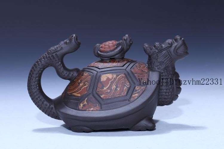 紫砂茶壷 中国宜興製   竜亀壺 紫砂茶壷 中国宜興製 竜亀壺 中国古美術・龍亀紫砂壺・